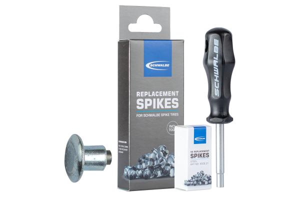 SCHWALBE SET SPIKES + WERKZEUG