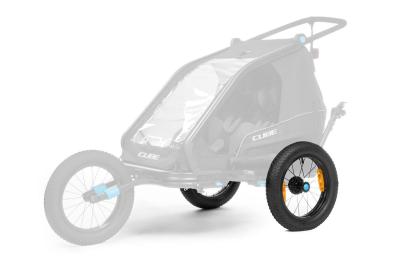 CUBE Fat Wheels hinten f&uuml;r Kinder Fahrradanh&auml;nger Double Produktbild 1
